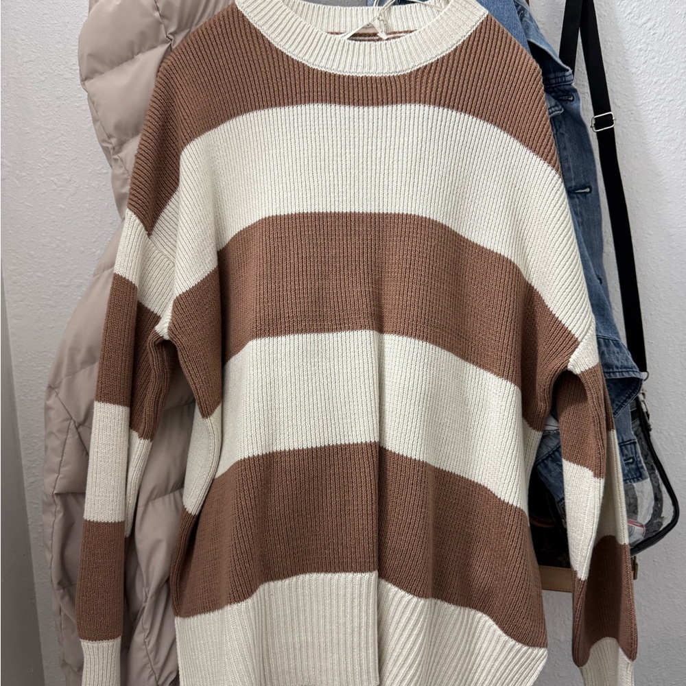 Brown stripes sweater